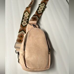 Pink crossbody sling bag